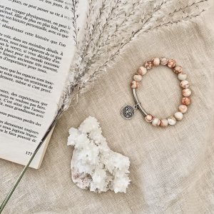 bracelet - aragonite - blanche